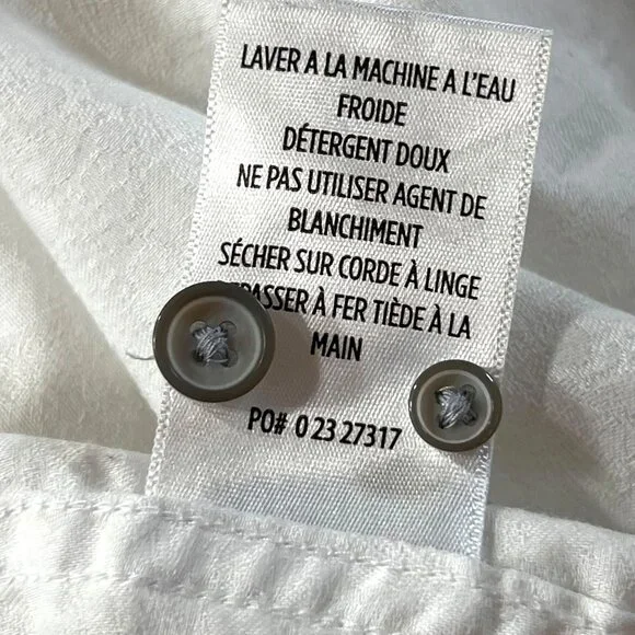 Robert Graham White Button Up LS Shirt Contrasting Collar Cuffs Classic - Picture 12 of 16